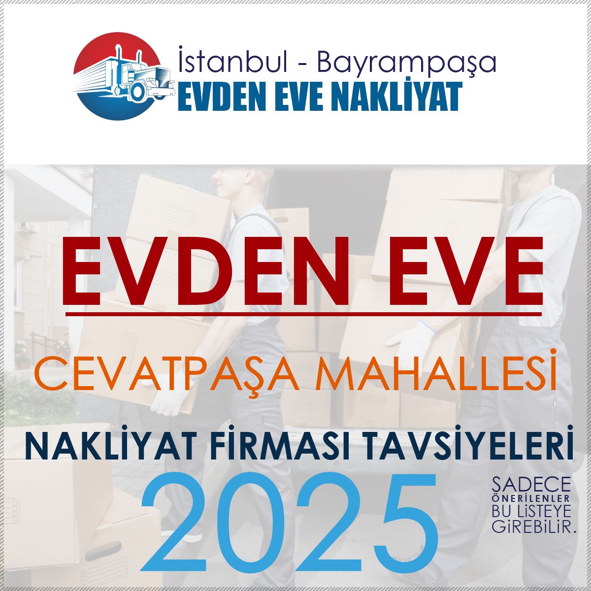 Cevatpaşa Evden Eve Nakliyat Firmaları